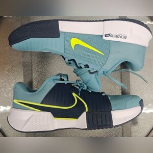 Size 10.5 - Nike Zoom GP Challenge Pro Clay Denim Turquoise Navy Volt.